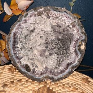 Stunning amethyst Geode with Crystal Center